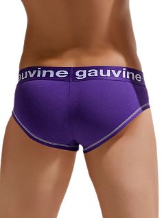 Хлопковые брифы на гладкой резинке фиолетового цвета GAUVINE RTGAU3023-56